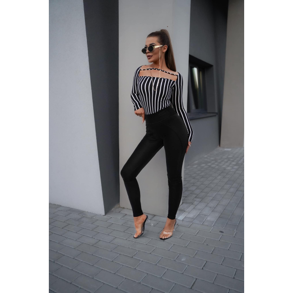 Legginsy modelujące / EKO BRYCZES / BLACK / Double Push / Wysoki stan /  XS - S - M - L - XL